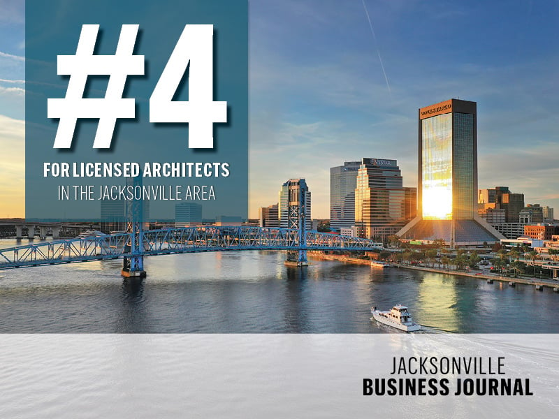 Top Architecture Firms | Jacksonville Business Journal –	Hoefer Welker ranked #4